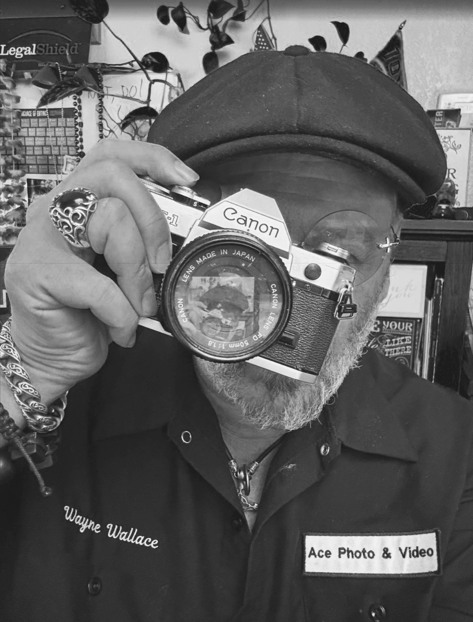 Wayne Wallace with Canon AE-1 film camera